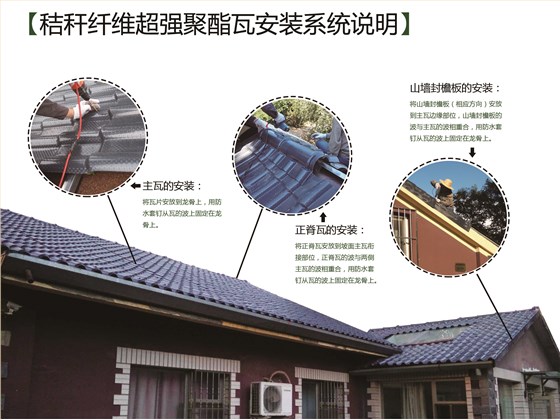 秸秆瓦安装
